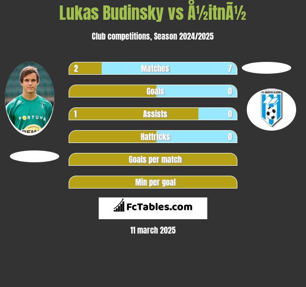 Lukas Budinsky vs Å½itnÃ½ h2h player stats