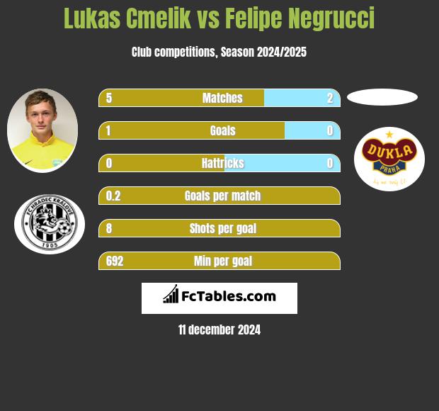 Lukas Cmelik vs Felipe Negrucci h2h player stats