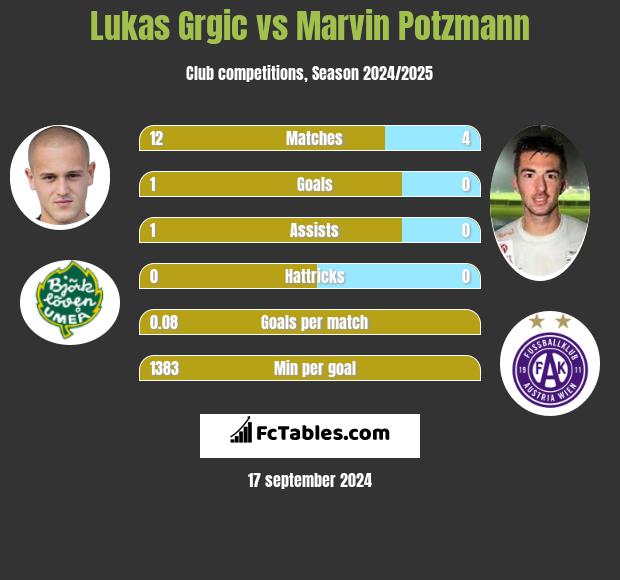 Lukas Grgic vs Marvin Potzmann h2h player stats