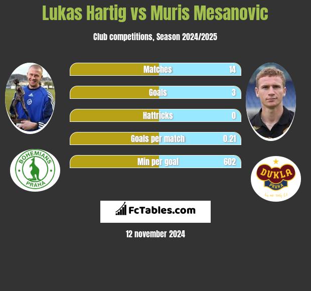 Lukas Hartig vs Muris Mesanovic h2h player stats