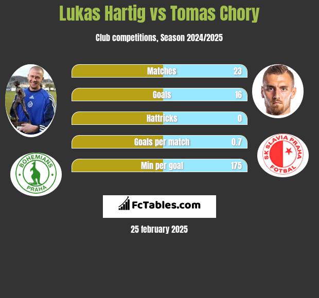 Lukas Hartig vs Tomas Chory h2h player stats