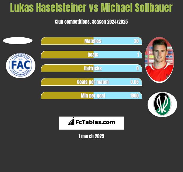 Lukas Haselsteiner vs Michael Sollbauer h2h player stats