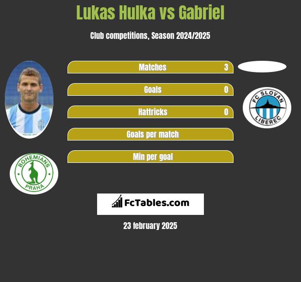 Lukas Hulka vs Gabriel h2h player stats