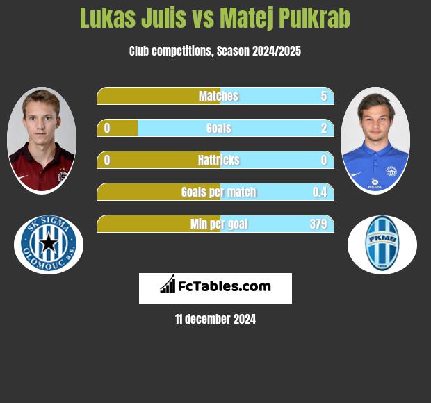 Lukas Julis vs Matej Pulkrab h2h player stats