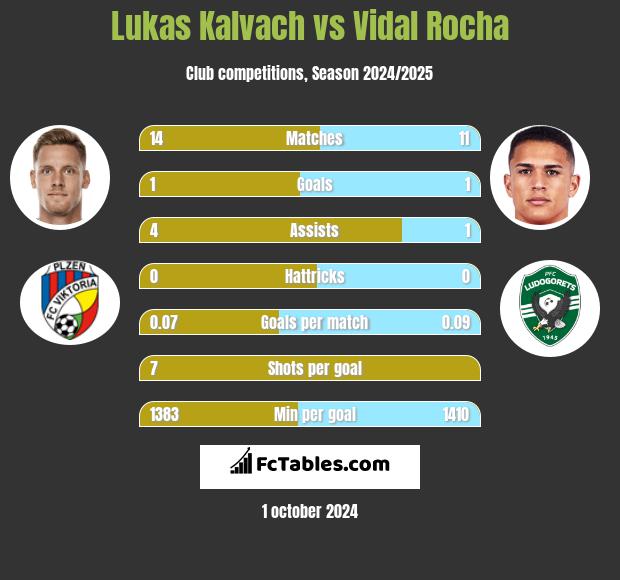 Lukas Kalvach vs Vidal Rocha h2h player stats