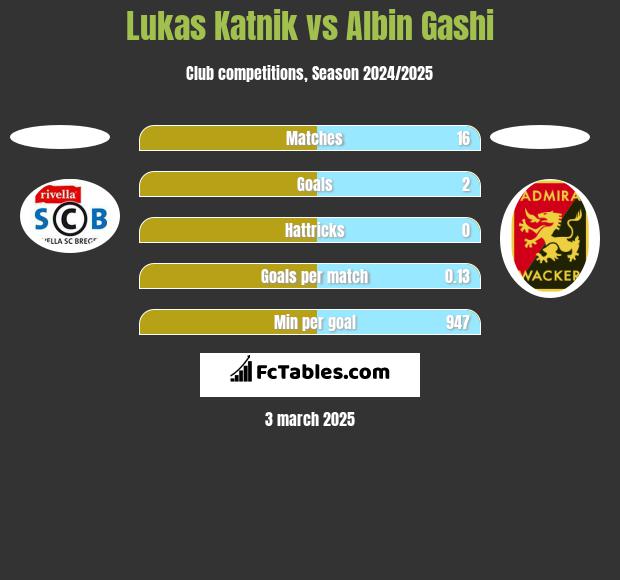 Lukas Katnik vs Albin Gashi h2h player stats