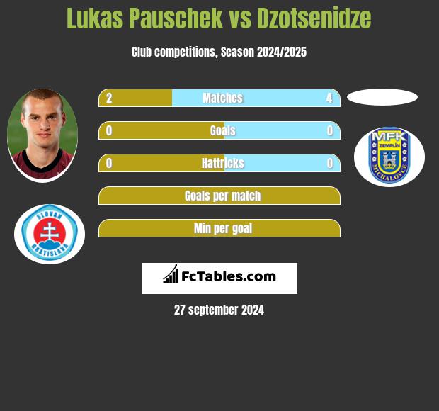 Lukas Pauschek vs Dzotsenidze h2h player stats