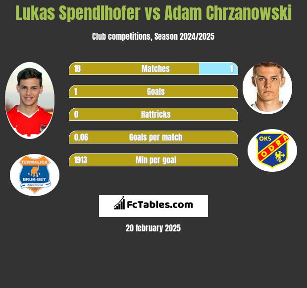 Lukas Spendlhofer vs Adam Chrzanowski h2h player stats