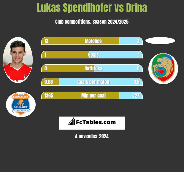 Lukas Spendlhofer vs Drina h2h player stats