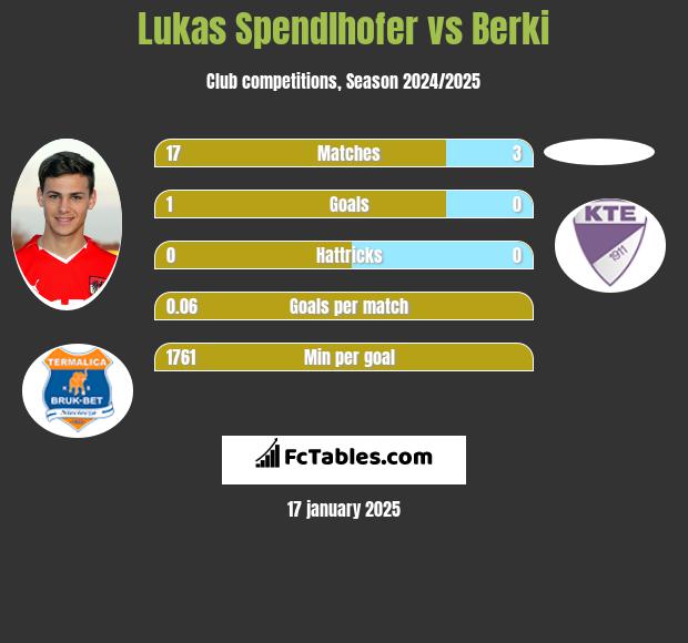 Lukas Spendlhofer vs Berki h2h player stats