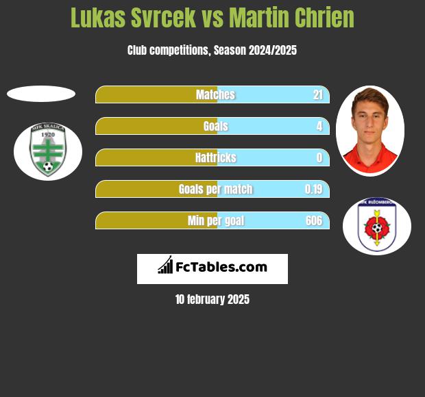 Lukas Svrcek vs Martin Chrien h2h player stats