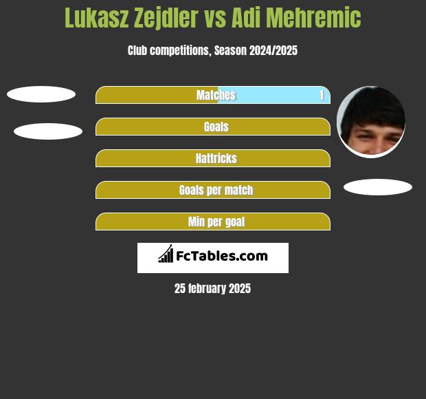 Łukasz Zejdler vs Adi Mehremic h2h player stats