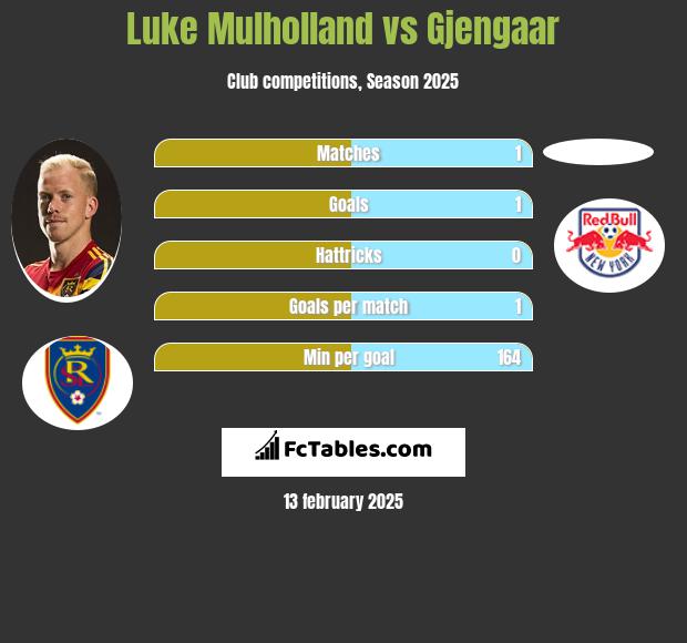 Luke Mulholland vs Gjengaar h2h player stats