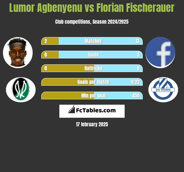 Lumor Agbenyenu vs Florian Fischerauer h2h player stats