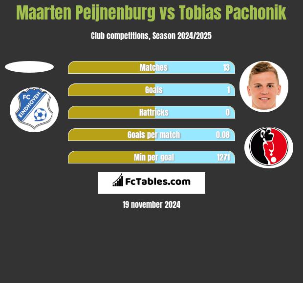 Maarten Peijnenburg vs Tobias Pachonik h2h player stats