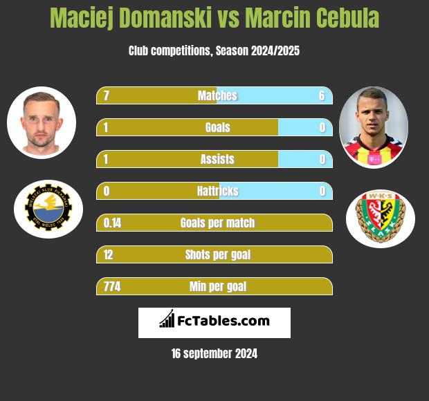 Maciej Domanski vs Marcin Cebula h2h player stats