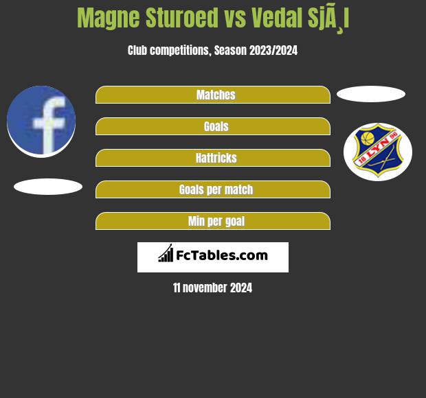 Magne Sturoed vs Vedal SjÃ¸l h2h player stats