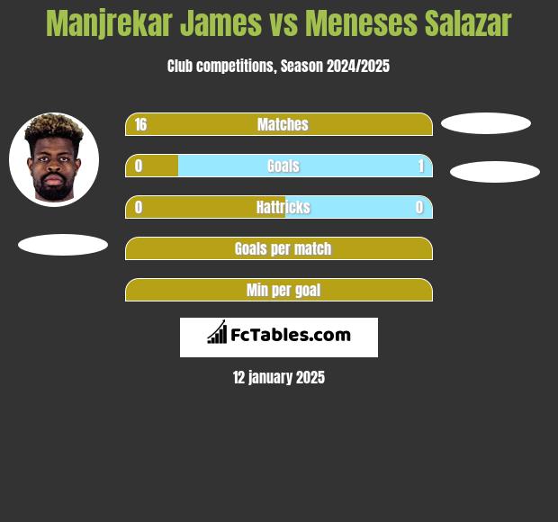 Manjrekar James vs Meneses Salazar h2h player stats