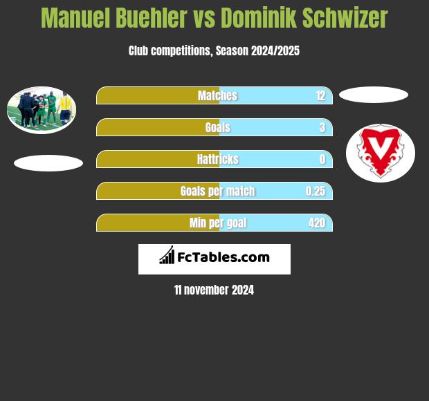 Manuel Buehler vs Dominik Schwizer h2h player stats