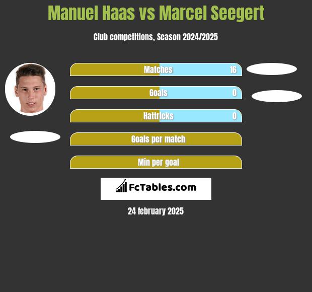 Manuel Haas vs Marcel Seegert h2h player stats