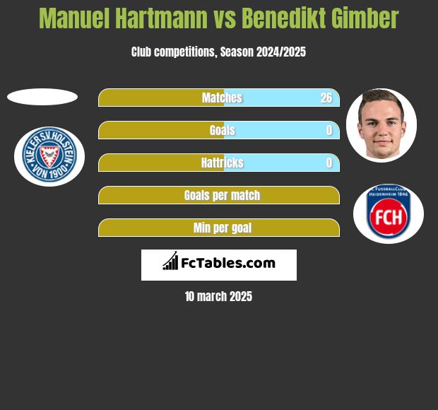 Manuel Hartmann vs Benedikt Gimber h2h player stats