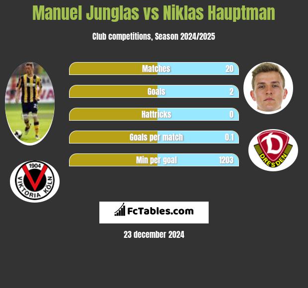 Manuel Junglas vs Niklas Hauptman h2h player stats