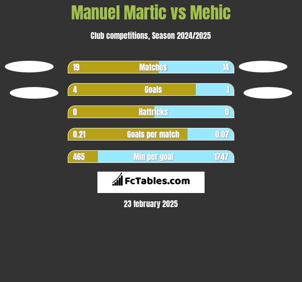 Manuel Martic vs Mehic h2h player stats