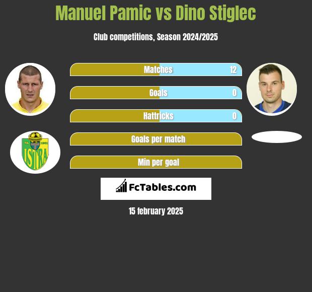 Manuel Pamic vs Dino Stiglec h2h player stats