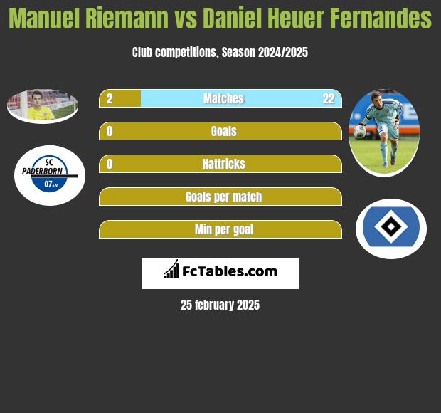 Manuel Riemann vs Daniel Heuer Fernandes h2h player stats