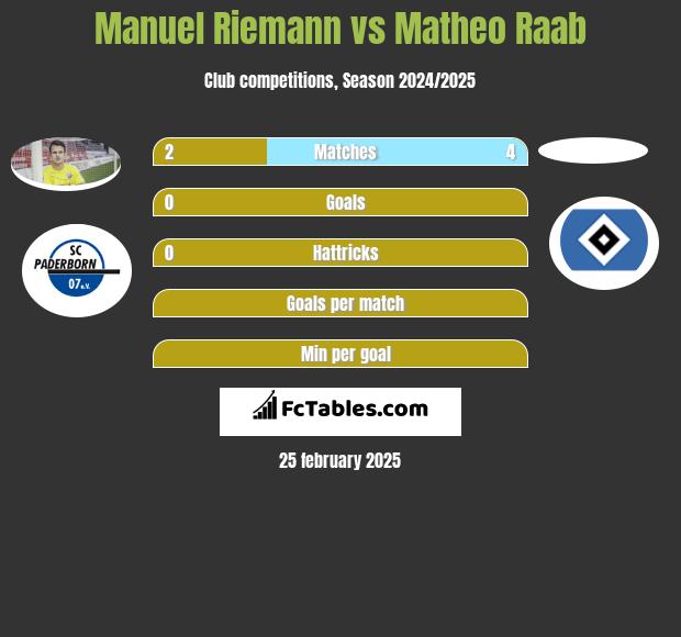 Manuel Riemann vs Matheo Raab h2h player stats