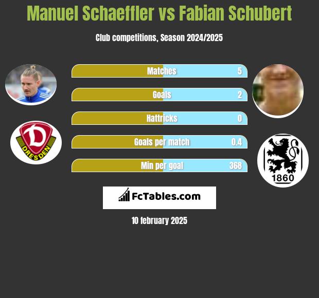 Manuel Schaeffler vs Fabian Schubert h2h player stats