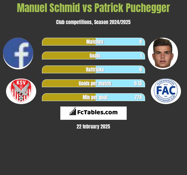 Manuel Schmid vs Patrick Puchegger h2h player stats