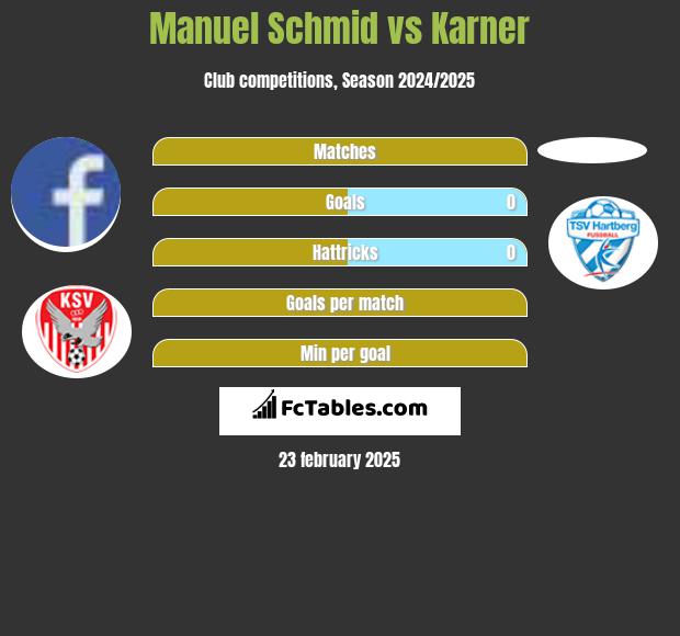 Manuel Schmid vs Karner h2h player stats