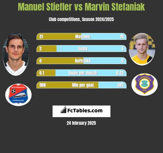 Manuel Stiefler vs Marvin Stefaniak h2h player stats