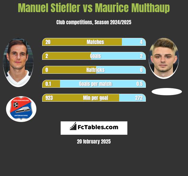 Manuel Stiefler vs Maurice Multhaup h2h player stats