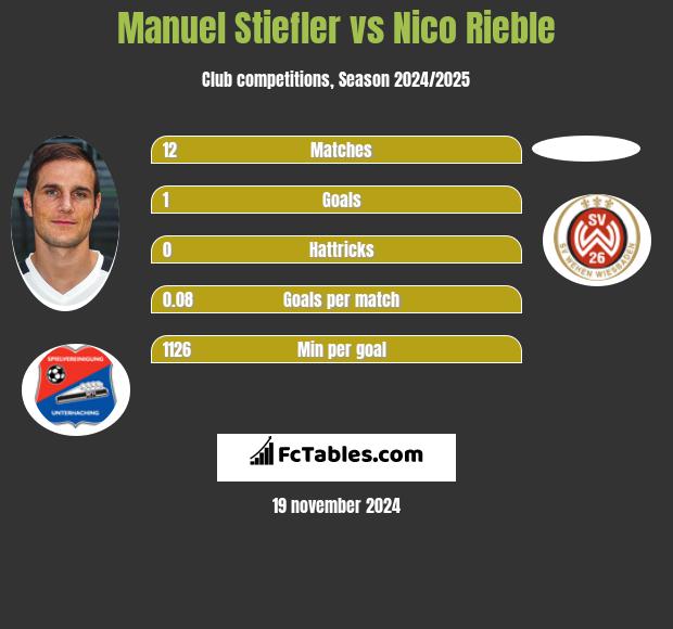 Manuel Stiefler vs Nico Rieble h2h player stats