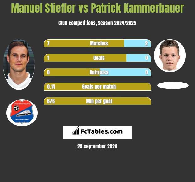 Manuel Stiefler vs Patrick Kammerbauer h2h player stats