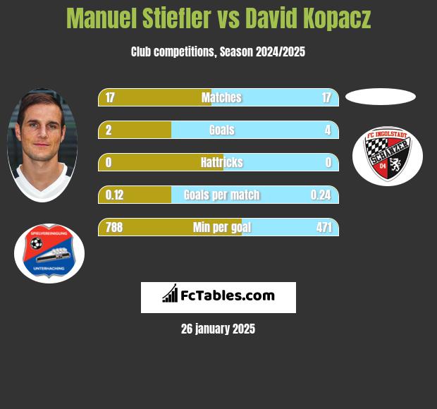 Manuel Stiefler vs David Kopacz h2h player stats