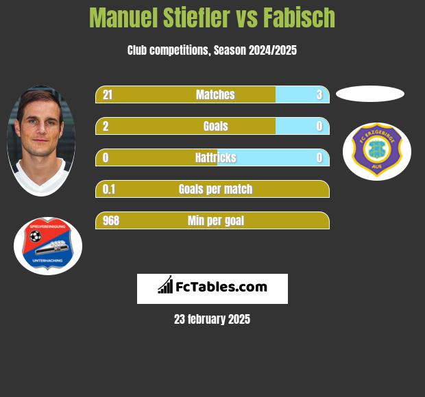 Manuel Stiefler vs Fabisch h2h player stats