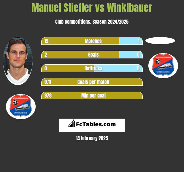 Manuel Stiefler vs Winklbauer h2h player stats