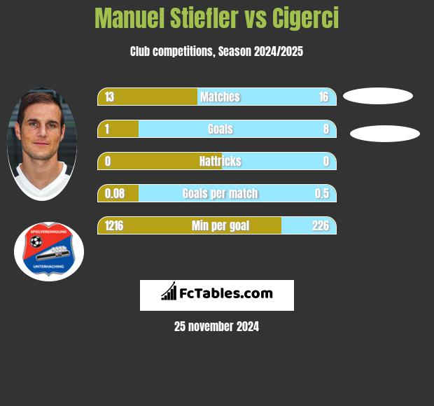 Manuel Stiefler vs Cigerci h2h player stats