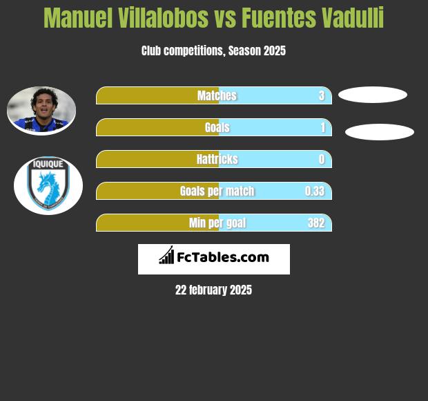 Manuel Villalobos vs Fuentes Vadulli h2h player stats