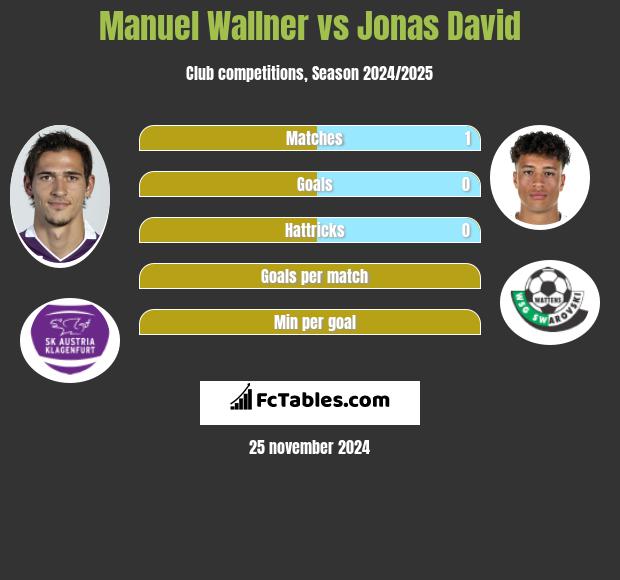 Manuel Wallner vs Jonas David h2h player stats