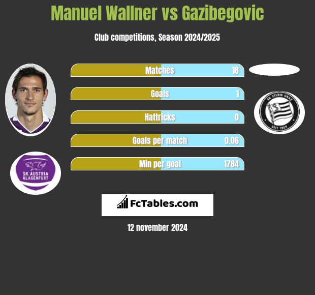 Manuel Wallner vs Gazibegovic h2h player stats