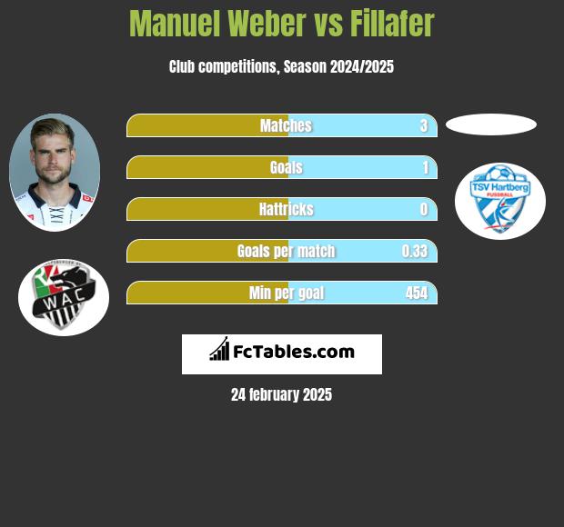 Manuel Weber vs Fillafer h2h player stats