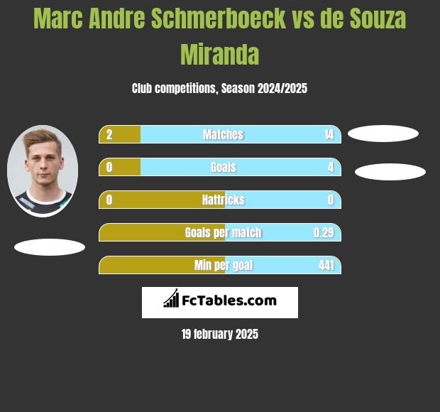 Marc Andre Schmerboeck vs de Souza Miranda h2h player stats