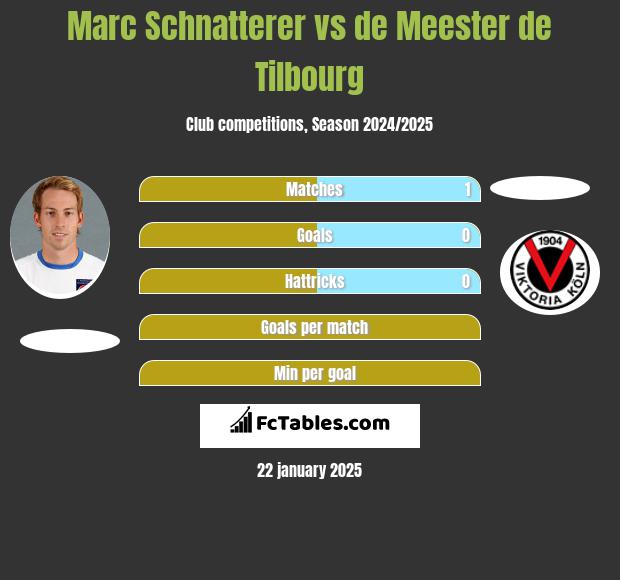 Marc Schnatterer vs de Meester de Tilbourg h2h player stats