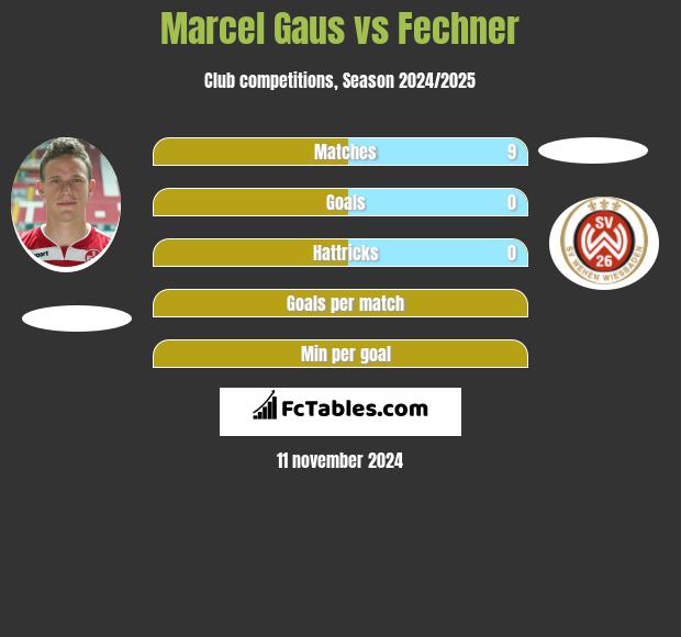 Marcel Gaus vs Fechner h2h player stats