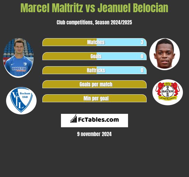 Marcel Maltritz vs Jeanuel Belocian h2h player stats