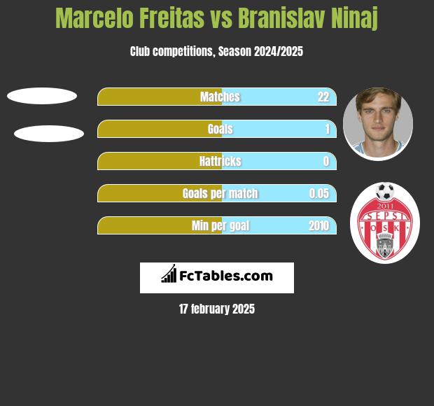 Marcelo Freitas vs Branislav Ninaj h2h player stats